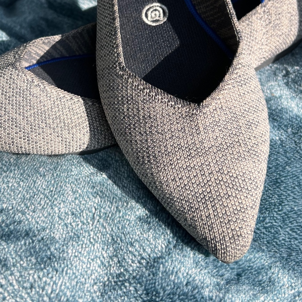 EUC Rothy's The Point Heather Grey 9/8